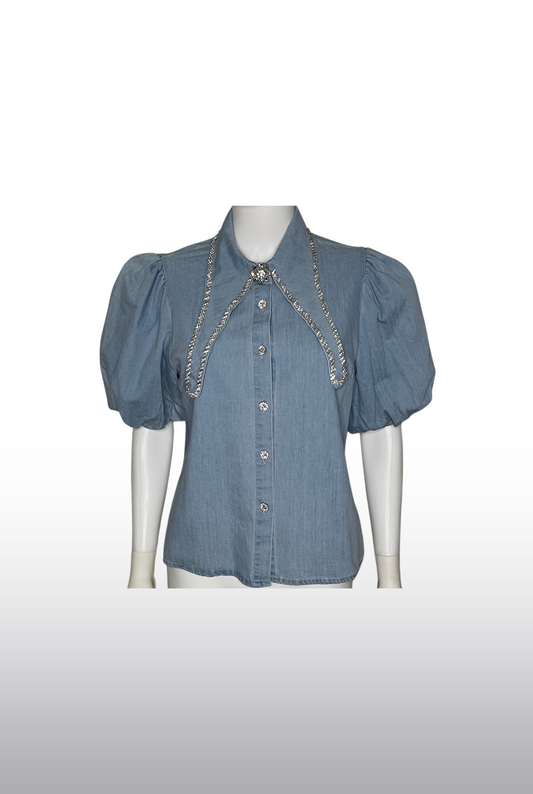 Denim Bling Blouse