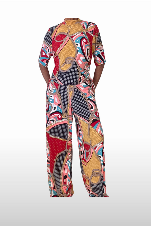 Abstract Palazzo Pant Set