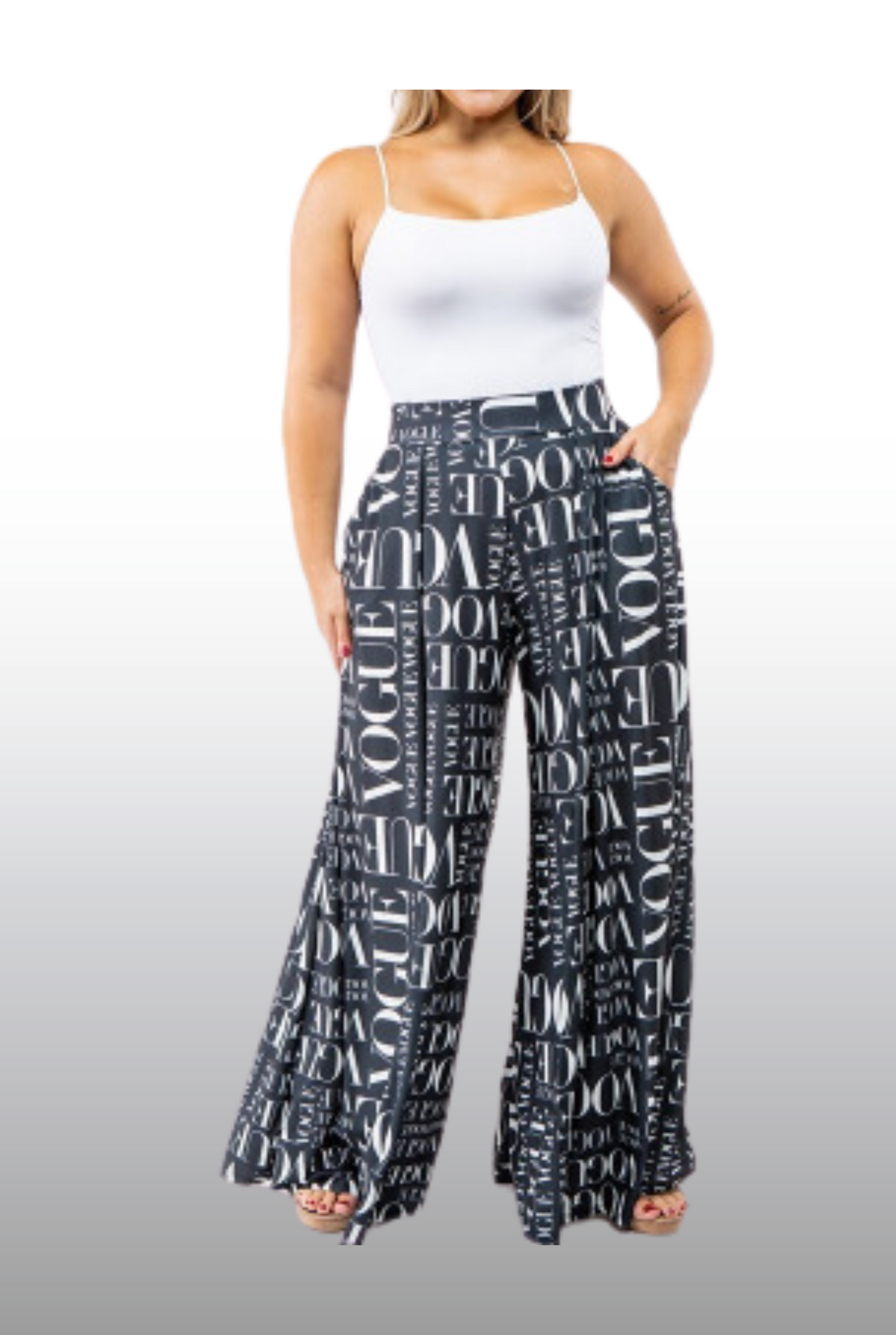 Vogue Print Palazzo Pant